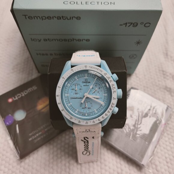 💜NWT💜 Swatch X Omega Moonswatch Mission To Uranus Watch - Picture 4 of 5
